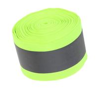 Ciieeo High Visibility Reflective Tape Strip 1.5cm Polyester Safety Ribbon for Bags and Accessories, Easy Trimming Sew-on Design for DIY Protection and Road Work, 1 Roll Silver Green