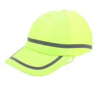 Ciieeo High Visibility Yellow Hard Hat with Reflective Strips, Plastic and Fabric Construction for Protection against Sunlight, for Workshops and Industrial Settings