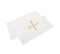 Ciieeo Holy Communion Linens Purificator Liturgical Towel 17x10 White Altar Cloth Cotton and Linen Elegant Hand Embroidered Designs Universal Fit Strong for Church Service