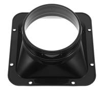 Ciieeo HVAC Duct Flange Adapter 4 Inch Square Round Plastic Duct Connector with Pre-drilled Mounting Holes and Integrated Sealing Groove for Commercial Air Conditioning Fittings