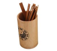 Ciieeo I Ching Hexagram Tool Chinese Divination Game Pot Divinatory Telling Prop Divination Game Props Chinese Fortune Telling Sticks Decorative Bucket Temple Bucket Wood Light Brown