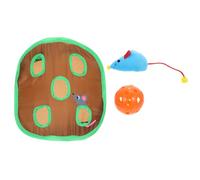 Ciieeo Interactive Cat Mouse Catching Tunnel with Cat Hiding Feature, Nine-Hole Design Cloth Tunnel for Indoor Cats and Kittens Play