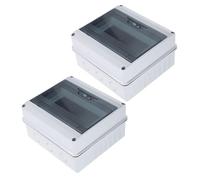 Ciieeo Ip65 Waterproof Power Distribution Box with Window and Din Rail, Robust Abs PC Material, Space-saving Design, White Electrical Junction Box Suitable for Factories and Offices