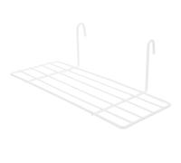 Ciieeo Iron Bird Stand Perch for Cockatiels and Finches, Stable Hangable Iron Platform for Cage or Wall Grid, White Bird Cage Accessory for Pets