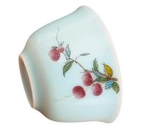 Ciieeo Japanese Ceramic Tea Cup Vintage Porcelain Kitchen Tea Mug with Anti-Slip Flat Bottom for Home Office House Multi-use Brewing and Drinking