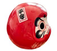 Ciieeo Japanese Daruma Doll Zen Statue Daruma Figurine Ceramic Bobble Doll Daruma Bodhidharma Japanese Decorations Red