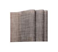 Ciieeo Japanese Style Brown Table Runner Made of Vinyl and Polyester with Heat Insulation and Stain Protection for Buffet Tables and Dinner Parties Rectangular Woven Tablecloth Decor