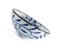 Ciieeo Japanese Style Ceramic Soup Bowl Hand Painted Blue Glazed Multi-Purpose Ceramic Bowl for Decoration and Restaurant Use