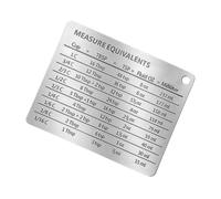 Ciieeo Kitchen Conversion Chart Magnet for Refrigerator Stainless Steel Measurement Tool with Fluid Ounce Cup Tablespoon Teaspoon Chart and Hanging Hole