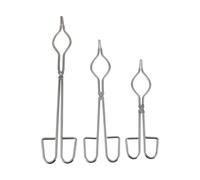 Ciieeo Laboratory Crucible Clamp Set of 3 with Ceramic High-Temperature Clamps for Secure Flask Holding in Chemical Labs, 11.93 Inch Length