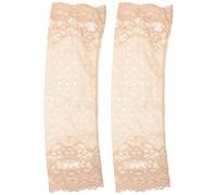 Ciieeo Lace Arm Sleeves Women 1 Pair Khaki Floral Arm Covers, Concealing Tattoos and Scars, for Basketball and Fishing