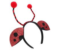 Ciieeo Ladybug Headband Cute Costume Hair Hoop with Checked Pattern, Party Photo Props Insect Headwear for Women, Decorative Ladybug Hair Accessory for Festival Use
