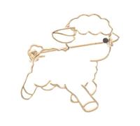 Ciieeo Lamb Decoration for Backpack for Clothing Style Upgrade Minimalist Hollowed Brooch Pin, Lightweight Copper Sheep Brooch with Polished Finish, Versatile Women