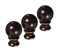 Ciieeo Lamp Finial 3pcs Zinc Alloy Coffee Ball Shaped Threaded Screw-on Topper for Floor Lamp DIY Lighting Repairs