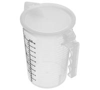 Ciieeo Large Capacity Plastic Measuring Cup with and Lid Graduated Liquid and Flour Powder Measuring Jug for Baking Cooking Milk Egg Mixing Kitchen Use