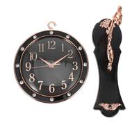 Ciieeo Large Double Sided Wall Clock Black Non Ticking Silent Decorative Hanging Clock for Indoor Office Porch Modern European Style