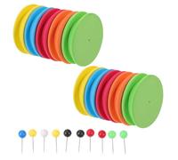 Ciieeo Large EVA Fishing Line Spool Box 10pcs Mixed Colors with Foam Main Coil Reel Holder Portable Line Winder Storage Case for Outdoor Fishing Tools Random Color