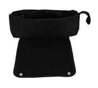 Ciieeo Large Heat Resistant Hair Tools Travel Bag for Curling Iron and Straightener, Black Hair Stylist Organizer Pouch with Interior Pocket for Professional Haircare on The Go