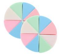 Ciieeo Latex Triangle Makeup Sponge Set 16pcs, Dual-use Dry Wet Foundation Cosmetic Wedges, Colorful Makeup Applicator Tools for Face Blending and ’ Beauty Routine