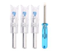 Ciieeo LED Lighted Arrow Tail with Automatic Turn on Blue PC Material Arrow Nocks Includes Lithium Batteries for Hunting at Dusk