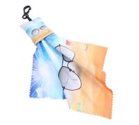 Ciieeo Lens Cleaning Cloth Glasses Cleaner Reusable Microfiber Fibre Cloth Unique Strap Design Carabiner and Pouch on The Go Eyeglasses and Delicate Surfaces