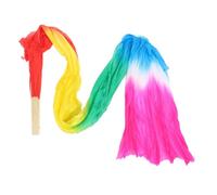 Ciieeo Lightweight Foldable Silk Dance Fan with Vibrant Gradient Design, Bamboo Frame, for Fitness Exercises and Outdoor Use, Portable Belly Dance Fan