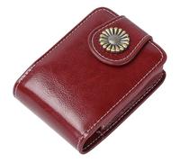 Ciieeo Lip Gloss Carrying Case Lipsticks Case Pu Leather Plain Shape Built in Mirror Convenient on The Go Application Simple Elegant Design for Moms and Sisters Daily Use