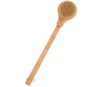 Ciieeo Long Handle Back Brush with Natural Boar Bristle, Stiff Bath Scrubber for Shower and Dry Brushing, Exfoliating Body Brush Suitable for Elderly and Men’s Back Cleaning