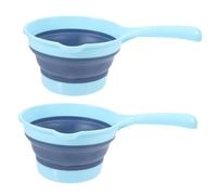 Ciieeo Long Handle Folding Water Scoop Portable Kitchen Bailer Hangable Water Ladle Large Capacity Easy Clean Foldable Ladles for Household Outdoor Use