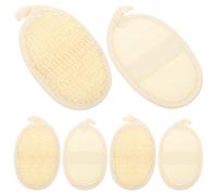 Ciieeo Loofah Sponge Pads and Exfoliating Body Scrubbers 6Pcs Set Oval Natural Sponge for Shower Bath Deep Cleaning Suitable for Sensitive Skin and Daily Use