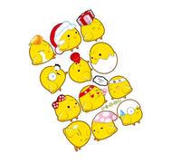 Ciieeo Lovely Chicken Wall Decals Self Adhesive Removable Yellow Stickers for Nursery Decorative Stickers for Home Cabinets Doors Easy Peel Without Damage