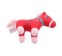 Ciieeo Lunar Year Horse Plushie Red Zodiac Stuffed Animal for Spring Festival Party Favor Compact Portable Lucky Mascot for Bookshelf Sofa Decor