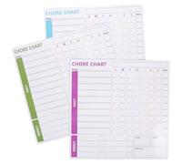 Ciieeo Magnetic Behavior Chart for 3pcs 25x25cm Reusable Dry Wipe Chore and Reward Planner Stickers for Fridge - Multi-Functional Habit Tracker for Daily Learning and Self-Discipline