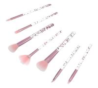 Ciieeo Makeup Brushes Set Portable 7Pcs with Crystal Sequin Handles for Daily Cosmetic Tools for Travel Use