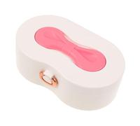 Ciieeo Makeup Storage Case with Mirror Portable Bowknot Design Jewelry Box for Hardwearing Cosmetic Organizer for Pretend Play and Gift
