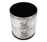 Ciieeo Marble Pattern Trash Can Waste Basket 225x260mm Double-layer Plastic Pu Liner Bathroom Office Kitchen Garbage Container
