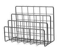 Ciieeo Metal Desk Mail Organizer with File Holder and Storage Box, Small Black Desktop Folder Organizer for Office and Home, Compact Letter and Document Sorter