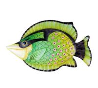 Ciieeo Metal Fish Wall Art Metal Fish Decor 35x20x5inch Iron Cartoon Creative Contemporary Hanging Easy for Hanging Serviceable Garden Balcony Decoration
