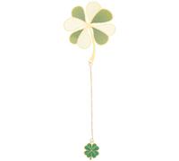 Ciieeo Metal Four-leaf Clover Bookmark with Chain Tassel, Chinese Style Brass Delicate Small Bookmarks for Students and Reading Lovers, Vintage Hanging Pendant Page Marker