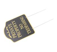 Ciieeo Metal No Trespassing Sign for Private Property Garden Yard Security Marker with Stake Outdoor 20X11 Inch Easy Installation