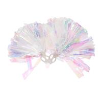 Ciieeo Metallic Cheerleading Pom Poms with Vibrant Visual Impact 2pcs with Handle Ring for High School Dance Teams for Football Games and Parade Displays