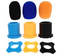 Ciieeo Microphone Cover Sleeve with Rubber Material for Protective Effect and Wind Noise Reduction, Suitable for Microphone Use in Recording and Live Performance, Assorted Random Color