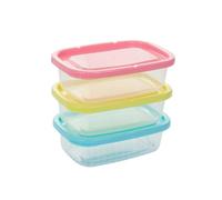 Ciieeo Microwavable Food Containers Set 4 Pack of 200ml Small Storage Containers Lids Plastic Crisper Boxes for Fridge Color