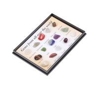 Ciieeo Mini Gem Specimens Natural Stone Specimens for Learning Stone Sample and Teaching Mineral Rock Specimen for Student Study Crystal Agate Materials