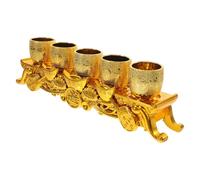Ciieeo Mini Offering Cup Set Vintage Buddhist Temple Decor Tibetan Chalice for Worship Elegant Sacrificial Tea Cups with Base Easy to Clean Store for Rituals and Ceremonies