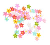 Ciieeo Mini Resin Flower Charms Random Color Fivepetal Daisy 50pcs Flat Back Versatile Use for Nail Art and Jewelry Accessories for Women