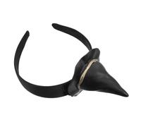 Ciieeo Mini Witch Hat Headband with Adjustable Form and Comfortable Fit Lightweight Black Pu and Pvc Halloween Witch Hat Band for Women for Halloween Party and Cosplay