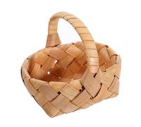 Ciieeo Mini Woven Fruit Basket Portable Decorative Wooden Basket for Photographing Small Items and Storing Candy for Window Display and Children