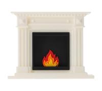 Ciieeo Miniature Fireplace Dollhouse Accessory Realistic White Faux Mantelpiece Model for Micro Landscape Decor and Christmas Dollhouse Furniture
