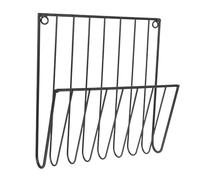 Ciieeo Modern Iron Wall Mounted Magazine Holder Stylish Black File Organizer for Magazines Mail Documents Space Saving Rack for Home Office Decor